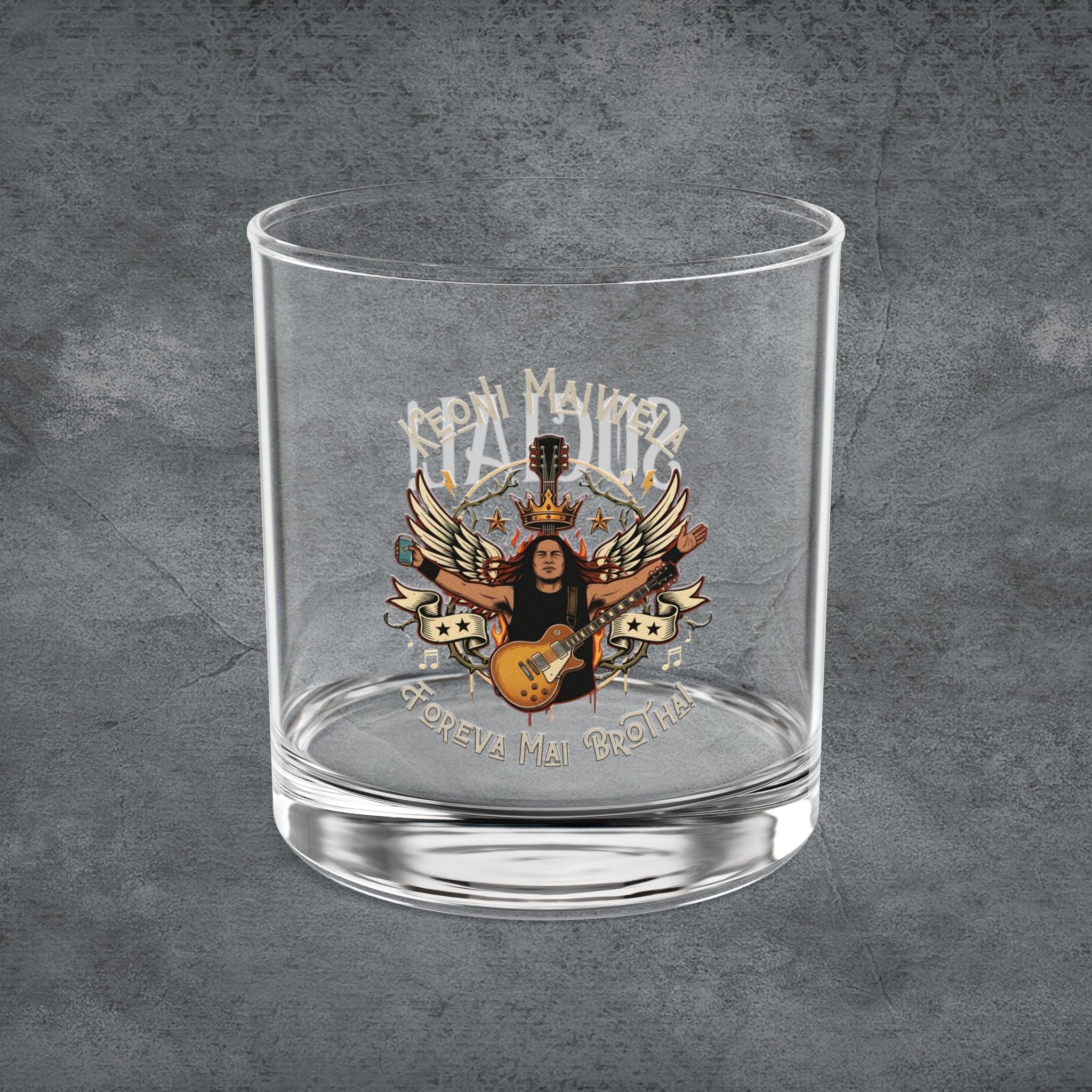 Keoni Mai Brotha Whiskey Glass —  10oz Rocks Glass
