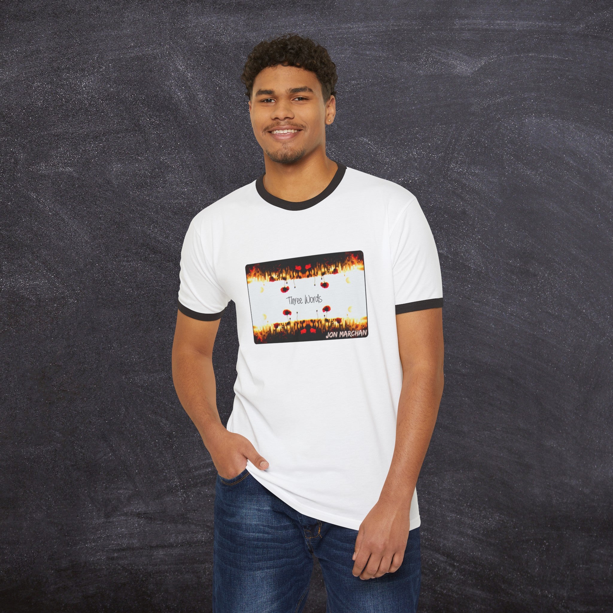 Jon Marchan - Three Words Classic Ringer Shirt