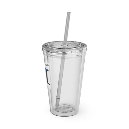 VertMerch Tumbler with Straw, 16oz