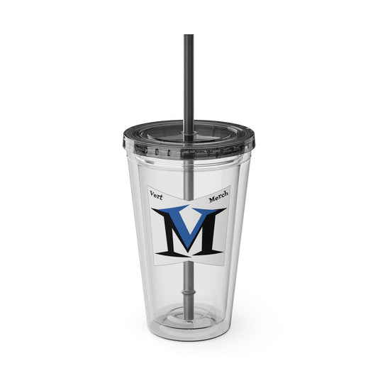 VertMerch Tumbler with Straw, 16oz