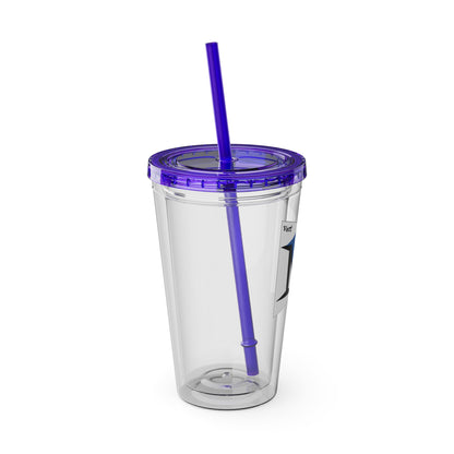 VertMerch Tumbler with Straw, 16oz