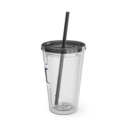 VertMerch Tumbler with Straw, 16oz