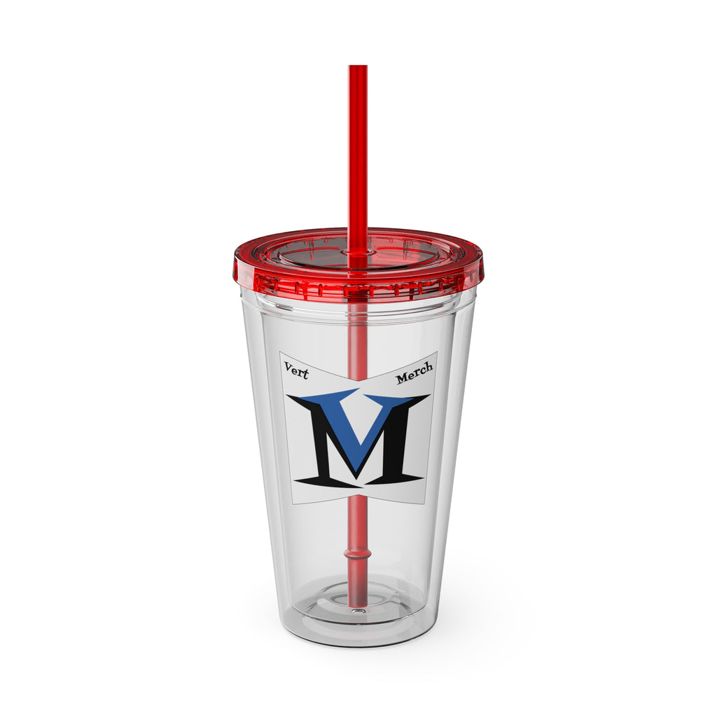 VertMerch Tumbler with Straw, 16oz