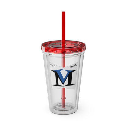 VertMerch Tumbler with Straw, 16oz